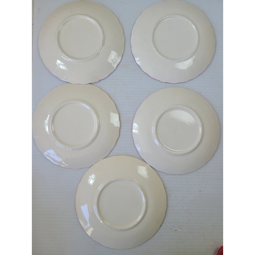 Blue Ridge Southern Pottery Bread Plate Apple Cherry Set Of 5 - Picture 7 of 8